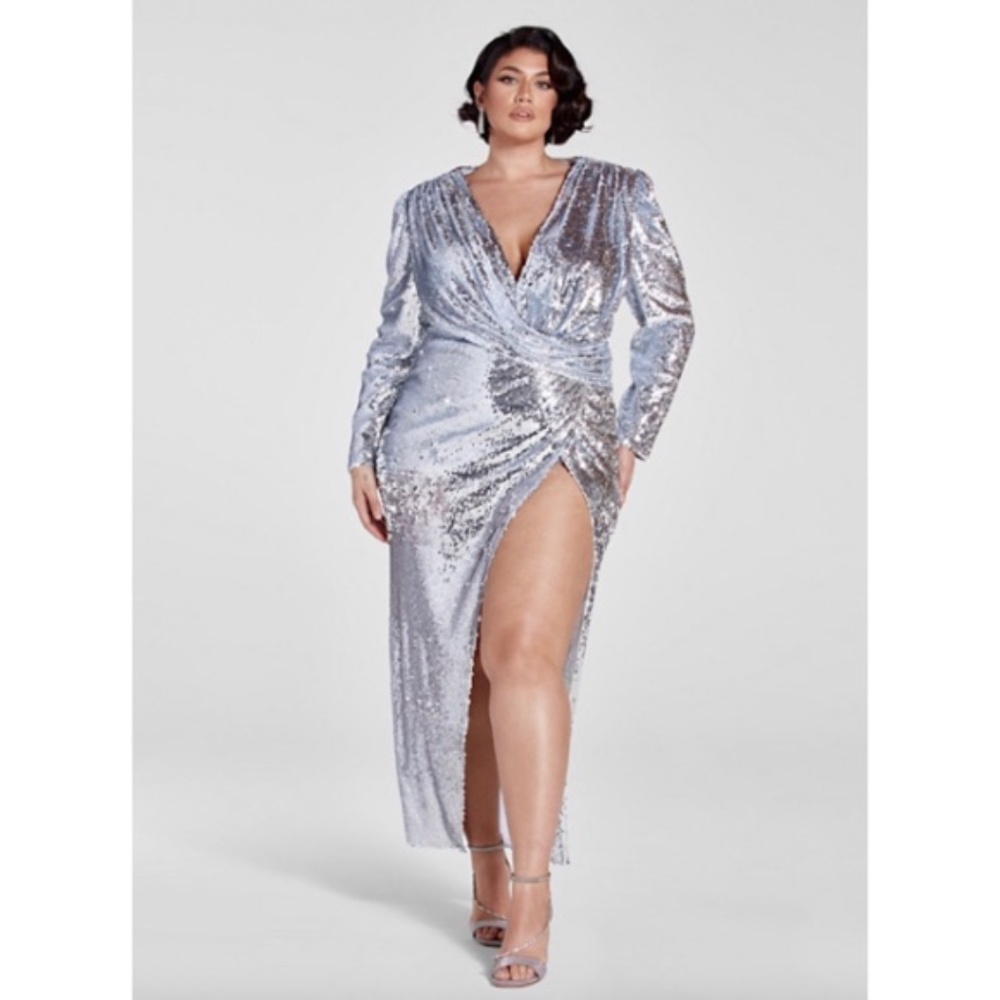 Fashion to Figure Victoria Sequin Gown NEW